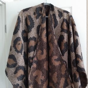Animal Print Sweater Shawl